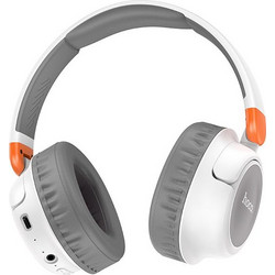 Hoco W43 Adventure Ενσύρματα & Ασύρματα Bluetooth Ακουστικά On Ear Λευκά Γκρι