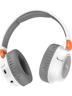 Hoco W43 Adventure Ενσύρματα & Ασύρματα Bluetooth Ακουστικά On Ear Λευκά Γκρι
