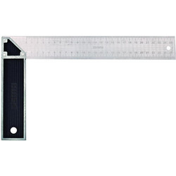 Γωνία μαραγκών inox 150mm. Χειρολαβή από ψευδάργυρο Μετρική / ίντσας Κατασκευασμένο από ανοξείδωτο ατσάλι για καλύτερη αντοχή και μεγαλύτερη διάρκεια ζωής εργαλείου / ST91410ME