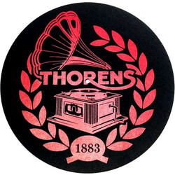 Thorens Thorens Platter Mat Felt Black With Red Logo Platter Mat Felt Black With Red Logo