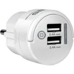 SAS Φορτιστής Χωρίς Καλώδιο με 2 Θύρες USB-A 12W White