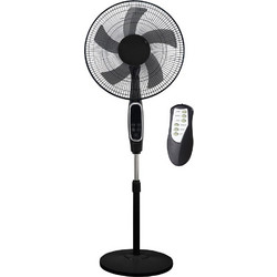 Lineme 02-00189 Ανεμιστήρας Δαπέδου Ορθοστάτης 46cm 55W με Tηλεχειριστήριο Μαύρος