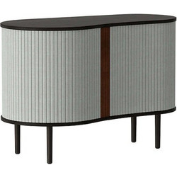 Μπουφές Audacious Horizons S 5111C706-03 100x50x67cm Black Oak-Light Grey Polyester,Ξύλο