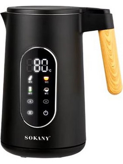 Sokany SK-09052 Ανοξείδωτος Βραστήρας 1.7lt 2200W με Ρύθμιση Θερμοκρασίας