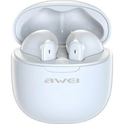 Awei T68 ENC Ακουστικά Bluetooth In Ear White