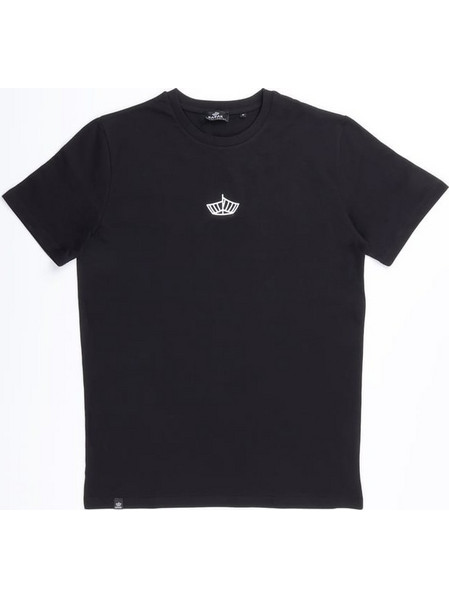 KAYAK T-SHIRT AEGEAN ΚΟΝΤΟΜΑΝΙΚΟ ΜΑΥΡΟ ΜΕ ΛΑΙΜΟΚΟΨΗ ΚΑΙ ΤΟ ΛΟΓΟΤΥΠΟ ΤΟΥ BRAND ΕΜΠΡΟΣ ΚΑΝΟΝΙΚΗ ΓΡΑΜΜΗ