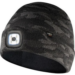 NEO TOOLS Σκούφος με ενσωματωμένο φακό CAMO 81-632