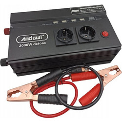 Andowl Inverter Αυτοκινήτου Τροποποιημένου Ημιτόνου 2000W για 12V DC QY-7120