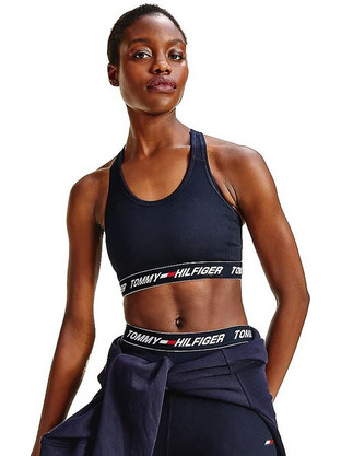 Tommy Hilfiger Sport Medium Support Tape Bra S10S101112-Dark Blue