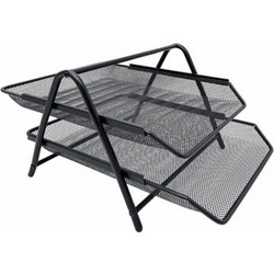 Δίσκος Γραφείου Μεταλλικός Metron 29.5x35.5x20.5cm - Mαύρος 471.093063