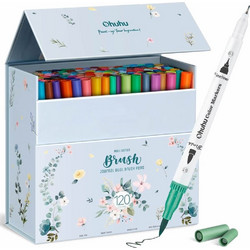 Ohuhu Art Brush Μαρκαδόροι Ζωγραφικής Σετ 120 Χρώματα