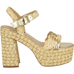 Nine West Γυναικεία Πέδιλα Δερμάτινα Nude με Χοντρό Ψηλό Τακούνι και Φιάπα BEEZ3-01-101