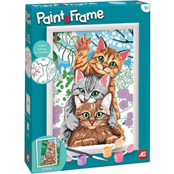 Paint &amp Frame Ζωγραφίζω με Αριθμούς Funny Kitties - AS