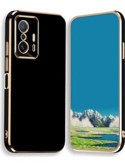 Bodycell Gold Plated Silicon Θήκη Κινητού Black (Xiaomi 11T / 11T Pro 5G)
