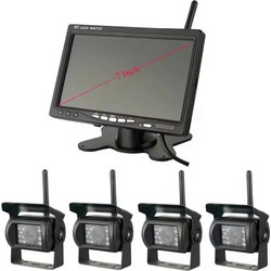 LM Digital MR XA0774W K Σετ Οθόνη 7" Με 4 Κάμερες Ασύρματες 12/24vdc Για Φορτηγά Και Λεωφορεία