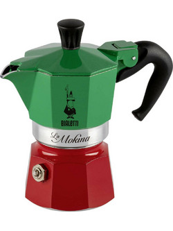 Bialetti La Mokina Italia Tricolore Μπρίκι Espresso 4Cups Πολύχρωμο