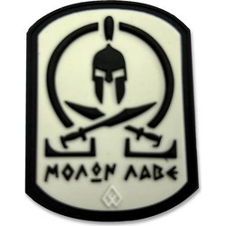 Patch 3D ΜΟΛΩΝ ΛΑΒΕ (Λευκό - Μαύρο)