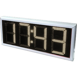 Χρονόμετρο LED Εξωτερικού Χώρου 4 Ψηφίων 82X34X11cm Λευκό Φως Διπλής Όψης - TCT4D-WH