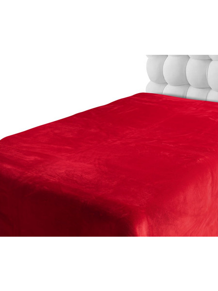Βελουτέ κουβέρτες (160cm x 220cm) κόκκινο
