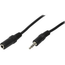 LogiLink Καλώδιο Ήχου 3μ 3.5mm Αρσενικό σε 3.5mm Θυληκό - Μαύρο