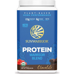 Sunwarrior Warrior Blend Raw Protein Chocolate Φυτική Πρωτεΐνη Χωρίς Λακτόζη & Γλουτένη 750gr
