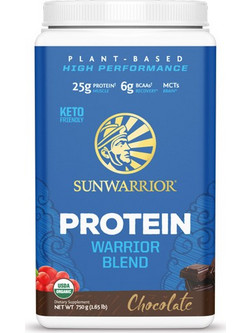 Sunwarrior Warrior Blend Raw Protein Chocolate Φυτική Πρωτεΐνη Χωρίς Λακτόζη & Γλουτένη 750gr