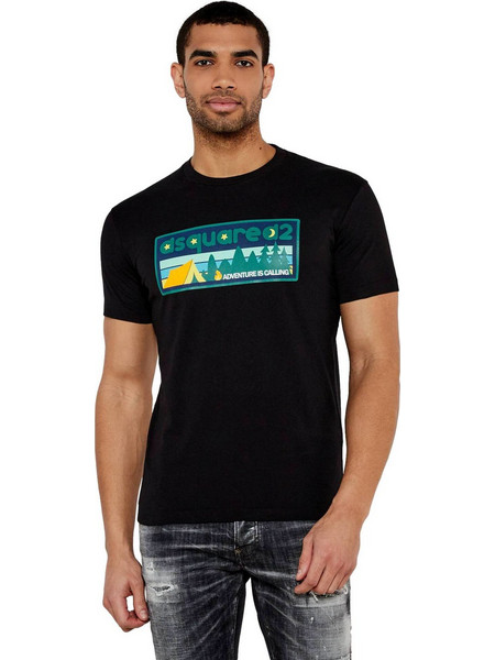 ΑΝΔΡΙΚO T-SHIRT DSQUARED2 COOL FIT TEE - ΜΑΥΡΟ
