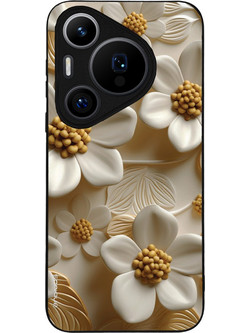 Sonique 3D Flower Series Back Cover White (Huawei Pura 70 Pro)