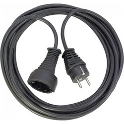Brennenstuhl Quality plastic extension cable 3m black H05VV-F 3G1,5 (1165430) (BNN1165430)