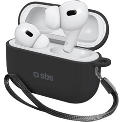 SBS Silicone Case Airpods Pro 2 (1st And 2nd Gen) Black - (TEAPPRO2K)