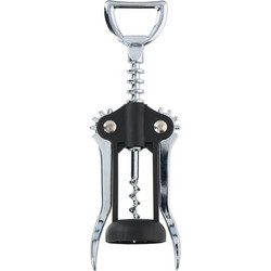 Alpina - Corkscrew / stainless steel wine opener 17 cm (black / silver) - (871125217025)