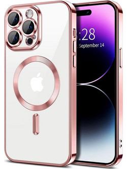 Techsuit Luxury Crystal MagSafe Back Cover Pink (iPhone 14 Pro Max)