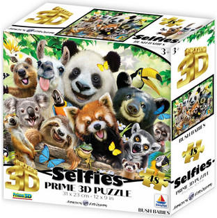 Παιδικό Puzzle Prime 3D Bush Babies Selfie 48 Κομμάτια