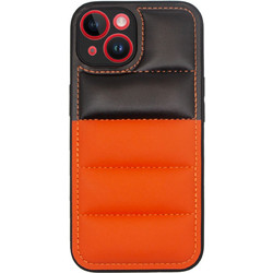 Vivid Puffer Back Cover Apple iPhone 15 Orange/Black