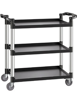VEVOR Heavy Duty Utility Cart 500 lbs Χωρητικότητα 3-επιπέδων καλάθι σέρβις με ρόδες