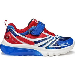 Geox Spiderman Παιδικά Sneakers με Φωτάκια Μπλε Κόκκινα J55LBH014CEC0833