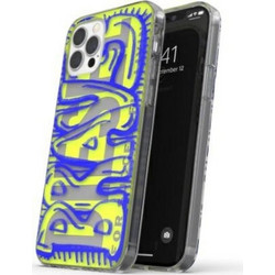 DIESEL Snap Case Clear Aop Iphone 12 Promax niebiesko-limonkowy/blue-Lime - (42565)