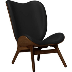 Πολυθρόνα A Conversation Piece Tall Hope Leather 5872C5577-12 73x93x106cm Dark Oak Black
