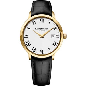 Raymond Weil Ανδρικό Ρολόι με Μαύρο Δερμάτινο Λουράκι 5488-PC-00300
