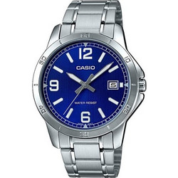 Casio Ανδρικό Ρολόι με Ασημί Μεταλλικό Μπρασελέ MTP-V004D-2B