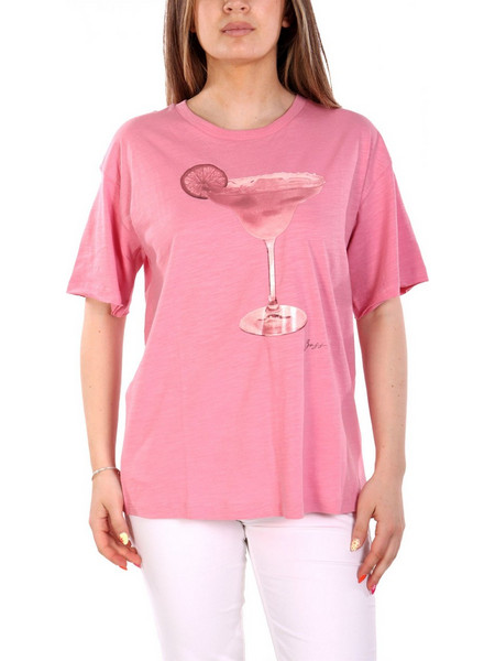BOSS T-SHIRT C_EBAND_4 LOGO ΡΟΖ