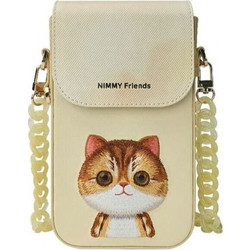 Nimmy phone bag BIG EYED PET 2.0 Cat khaki