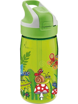 Laken Summit Bugs Παιδικό Μπουκάλι Πλαστικό BPA Free με Καλαμάκι Lime 450ml