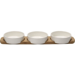 Σετ 3 μπολ πορσελάνη για ντιπ βάση bamboo Cryspo Trio 65.000.142