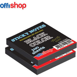 Χαρτάκια αυτοκόλλητα offishop 76Χ76 100Φ μαύρα