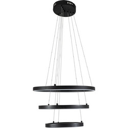 ARlight PDC 685-3 BK Κρεμαστό Φωτιστικό Οροφής Τρίφωτο LED με Φυσικό Λευκό Φως Μαύρο Φ30cm 0103478