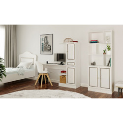Hanah Home Rb-098 Σετ Γραφείο με Βιβλιοθήκη Λευκό 120x40x75cm 167Rab1703