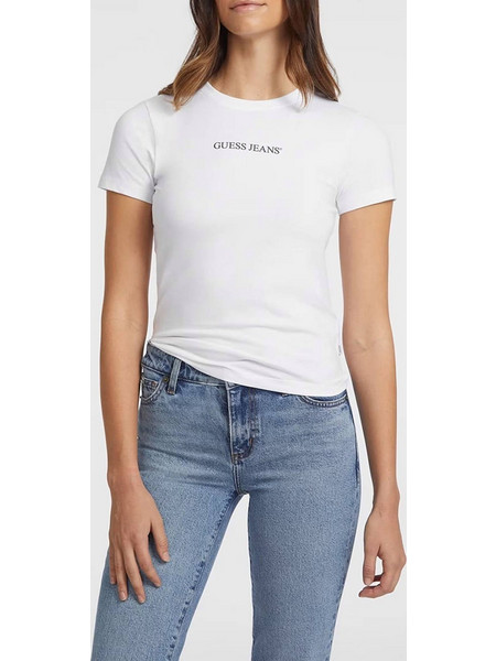 GUJE GJ SS CN SLIM LOGO PRINT TEE ΜΠΛΟΥΖΑ ΓΥΝΑΙΚΕΙΟ W4YI01J1314-G011 White