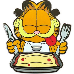 Garfield Pin Badge Disco Garfield Lasagna Dinner 5 cm