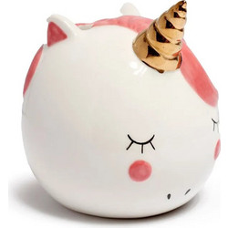 Enchanted Rainbows Unicorn White Ceramic Money Box